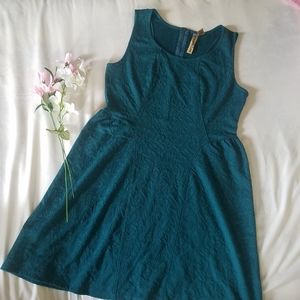 Textured Green Dress